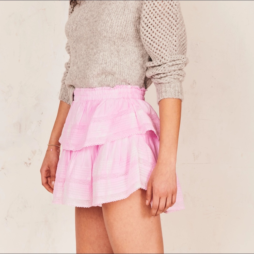 Love Shack Fancy Ruffle Mini Skirt